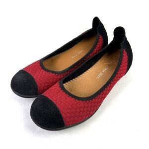 Bernie Mev Bella Me Flats 40 Red Black Stretch Slip On Comfort Shoes